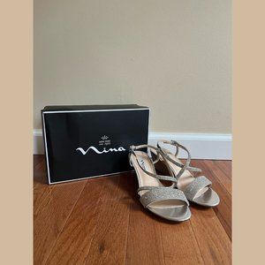 Silver Wedge Sandals